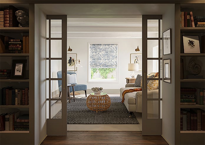 Maui, Indigo - Motorised Roman Blind - Image 8